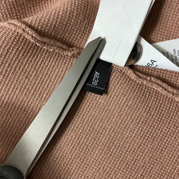 Kate Spade Ruffle Long Knit Sweater Blazer Beige Tan Single Button L - Picture 9 of 9